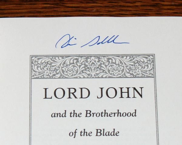 SIGNED 1st Diana Gabaldon LORD JOHN & BROTHERHOOD BLADE  