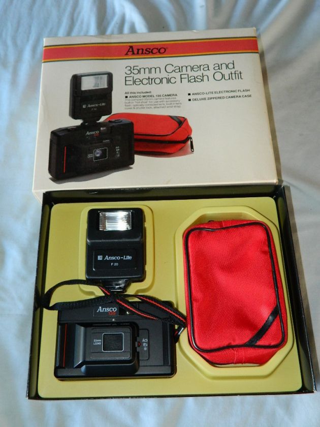   FILM CAMERA ANSCO 35MM CAMERA W/ ELECTRONIC FLASH IN ORIGINAL BOX