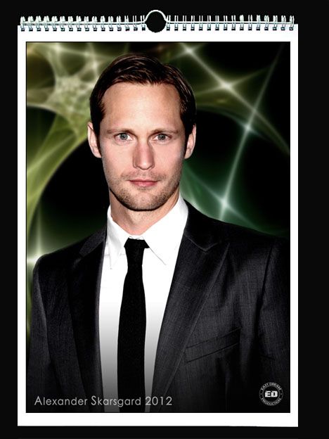 ALEXANDER SKARSGARD 2012 WALL CALENDAR ~ True Blood ~ Eric Northman 