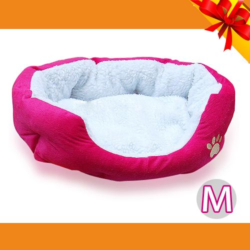  Warm Fleece Pet Bed Puppy Dog beds Cat Mat House Red Medium #  