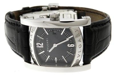 Authentic Mens Bvlgari Bulgari Assioma AA39S Mid Size Quartz Date 