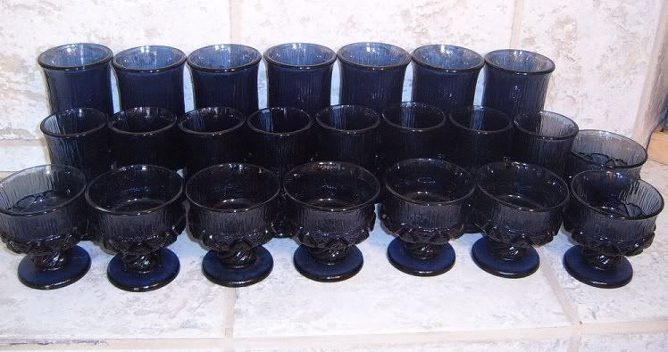   Franciscan Maderia Blue Tiffin Glassware Stemware Water Goblets  