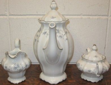 Johann BAVARIA COFFEE POT tea SUGAR CREAMER set EUC  