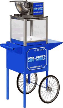 Snow Cone Machine, Shaved Ice Maker, Artic Blast + Cart  