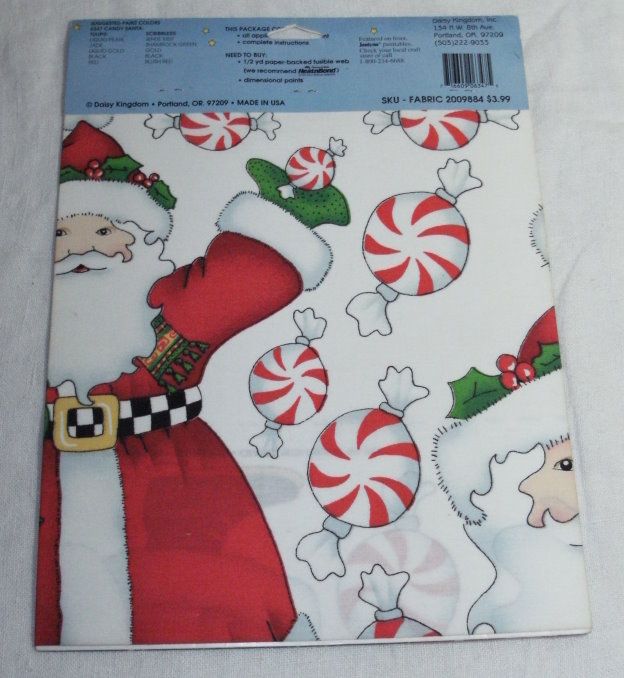 Daisy Kingdom No Sew Fabric Applique 6347 Candy Santa. Original 