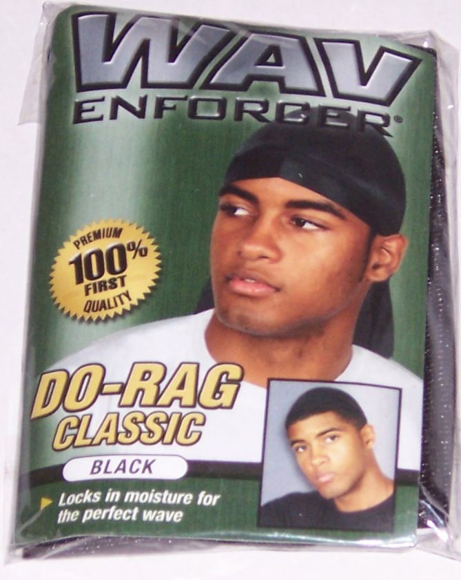   QUALITY Wav Enforcer Black DO RAG Clasic DEW RAG DOO RAG DU RAG  