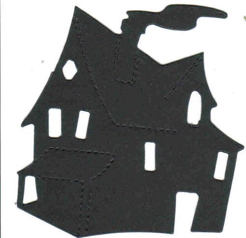 Sizzix Black HAUNTED HOUSE Die Cut  