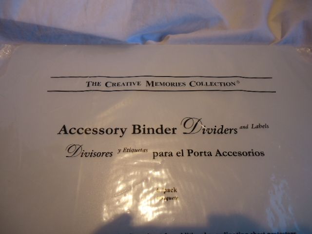 NEW Creative Memories ACCESSORY BINDER DIVIDERS  