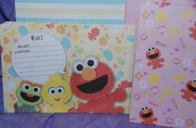 50 Sheet Sesame Street Babies Elmo Flowers Volume Stationary Letter 