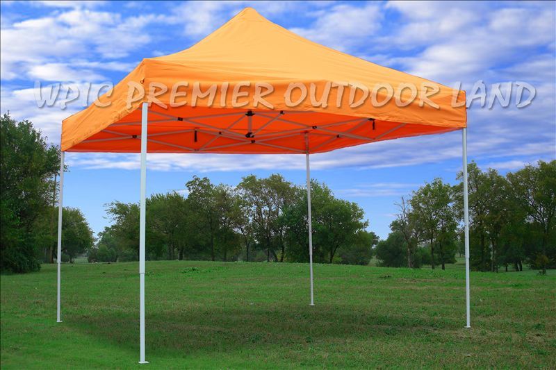 10x10 Pop Up Canopy Party Tent Gazebo EZ Orange  