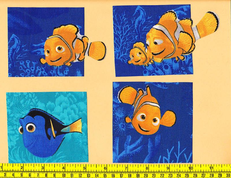 Disney Finding Nemo Fabric Iron Ons  style#3 CUTE  