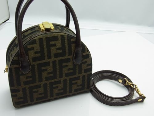 FENDI Zucca Authentic Shoulder Hand Bag Purse Auth  