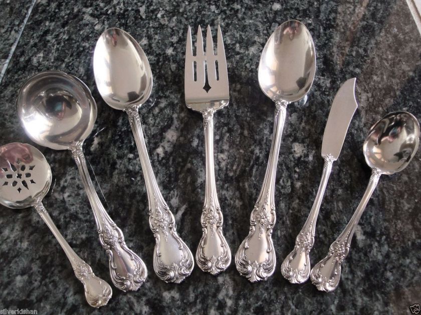 TOWLE OLD MASTER STERLING FLATWARE SET 5PC SETTING WITH SERVERS 