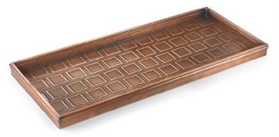 SQUARES Boot Tray garden shoe mudroom venetian bronze  