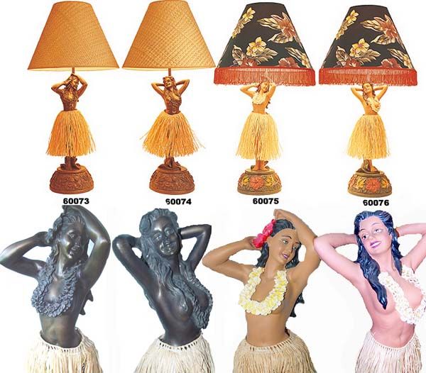 HAWAIIAN GIRL MOTION DANCER LAMP HULA LAMP HAWAIIANA  