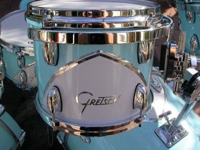 SUPER COOL NEW GRETSCH 57 RENOWN 10 RACK TOM in MOTOR CITY BLUE 