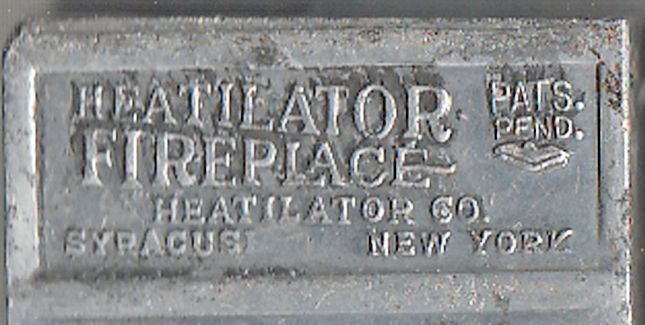 1920S HEATILATOR FIREPLACE INSERT SALESMAN SAMPLE CUTAWAY & HINGED 