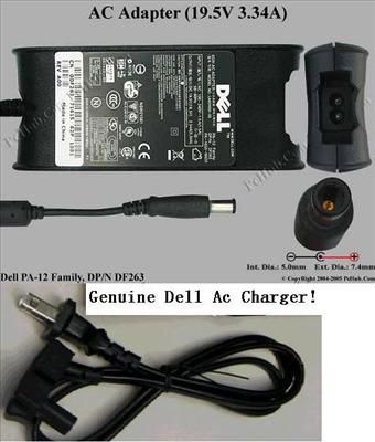   DELL Latitude/Inspiron Laptop AC Power Adapter PA 12/PA12 65Watts