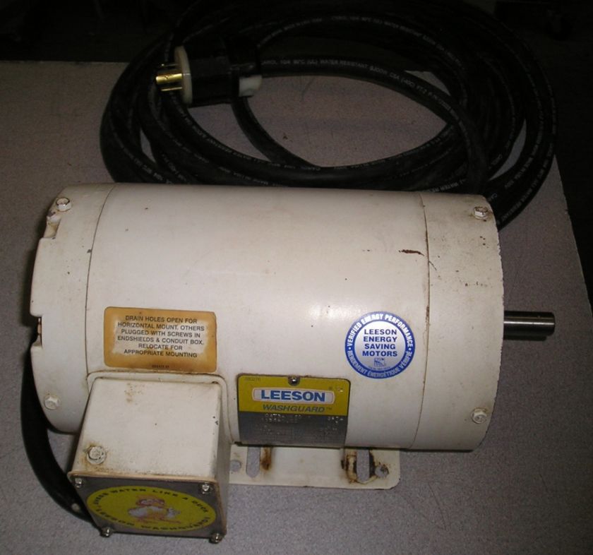 Leeson Washguard C6T34VK50 113591.00 1.5HP 3450RPM 3 Phase AC Motor 