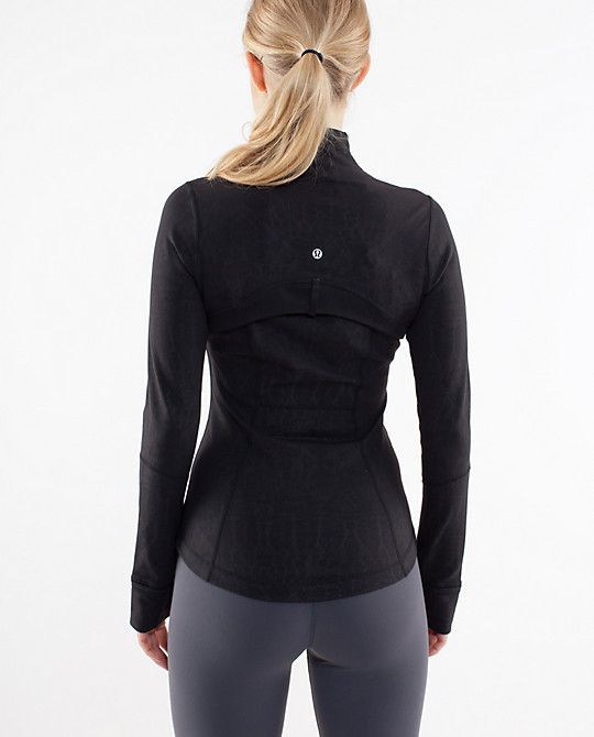 NEW* LULULEMON BLACK DEFINE JACKET GLACIER LACE EMBOSSED sz 6   8 