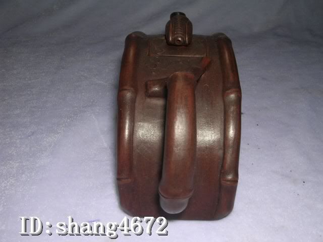 Super Elegant Old YiXing ZiSha Pottery Bamboo Teapot  