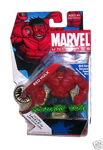 MARVEL UNIVERSE S.H.I.E.L.D FILE RED HULK FIGURE HASBRO  