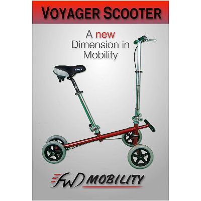 Turning Steerable Rolling Knee Walker Scooter Leg Caddy  