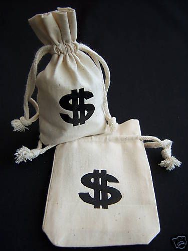 CANVAS   ( Pirate Loot $ Bags ) Money Bags^  