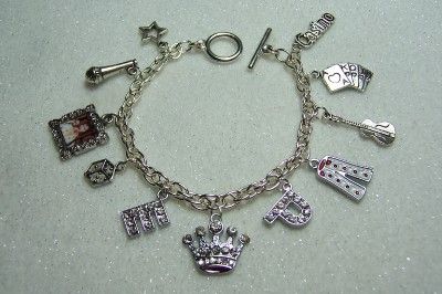 Las Vegas 70s Elvis Presley fan charm bracelet unique  