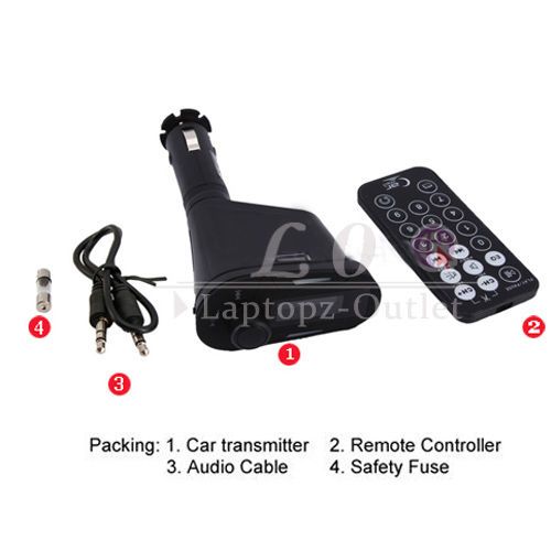 Car Kit  Player Wireless FM Transmitter Modulator USB SD MMC LCD 