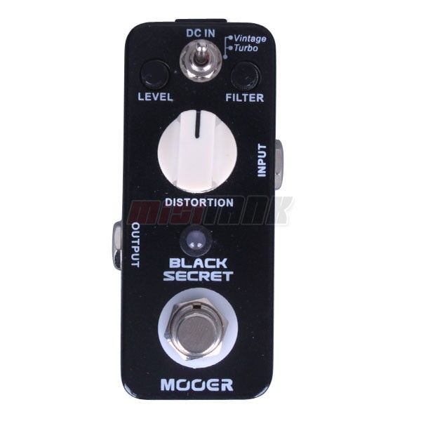 Effect Pedal MOOER Black Secret Distortion True Bypass Vintage Torbo 