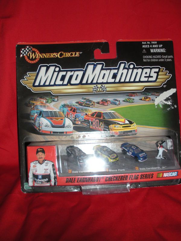 NASCAR MIRCO MACHINE DALE EANRHARDT FLAG SERIES SET NEW 076930799291 