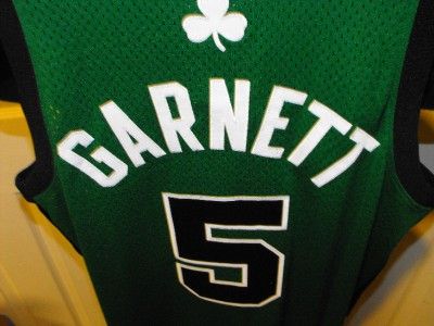 NEW Adidas #5 Kevin GARNETT Boston CELTICS Large L +2 SWINGMAN Sewn 