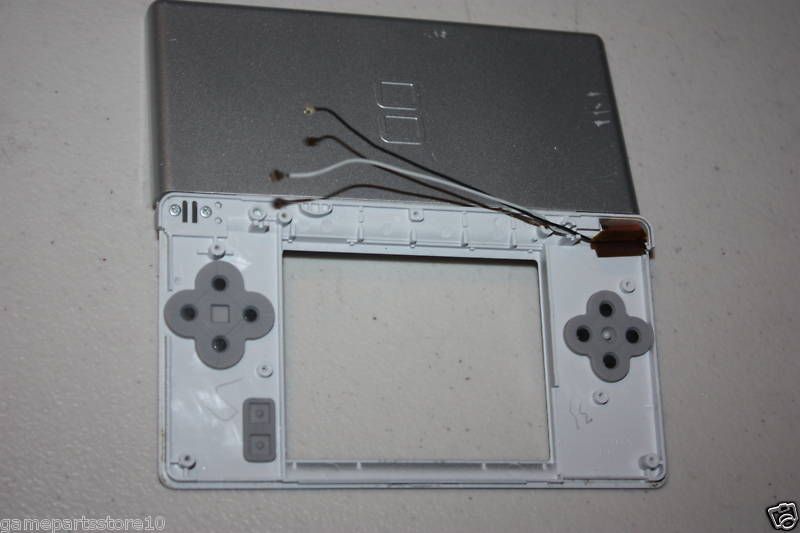 SILVER NINTENDO DS LITE TOP UPPER FULL SCREEN & SHELL  