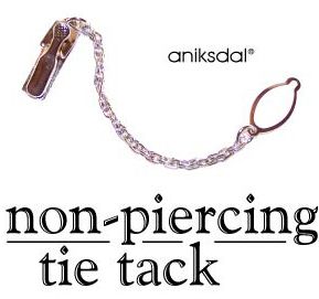 NON PIERCING TIE TACKS Hidden Tac Locks Button Chains  