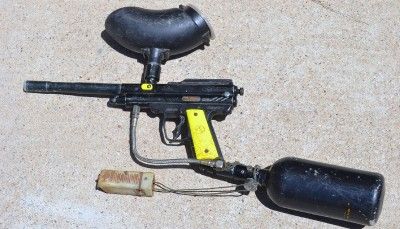 Used PMI Piranha Paintball Field Marker CO2 Tank Gun  