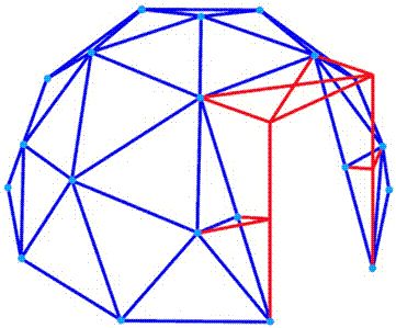 GREENHOUSE GEODESIC DOME FRAME 14 FT. 2V Frequency   With Marine Poly 