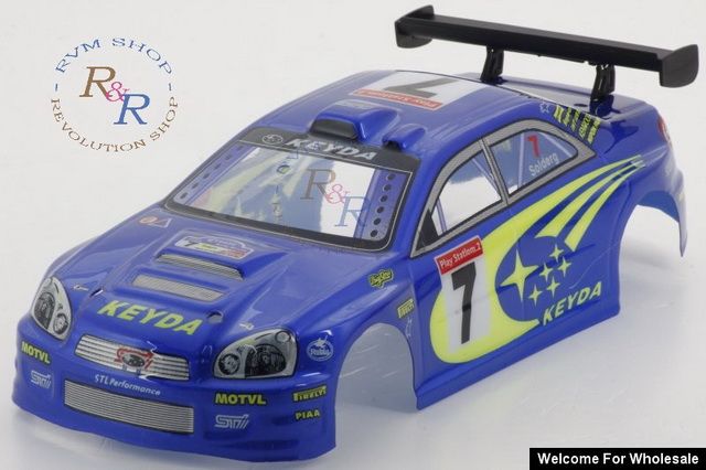 18 Subaru Impreza Painted RC Car Body Spoiler Blue  