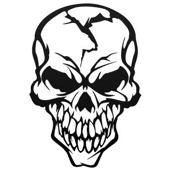 Car window Decal Sticker Skull Demon Devil smile ZE5X9  