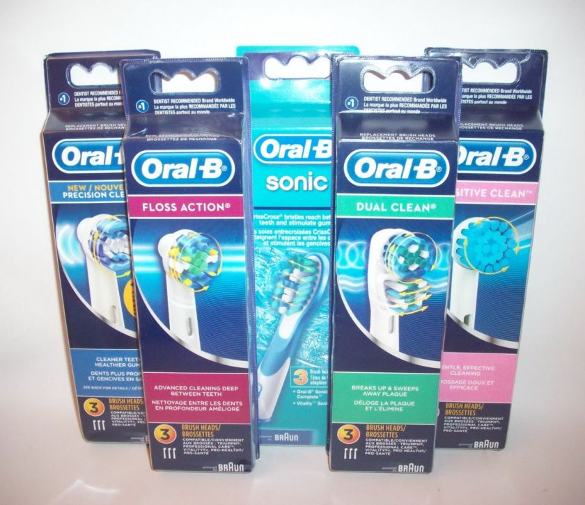   Oral B Toothrush Heads Refills 3 Pack CHOOSE ONE Replacement  