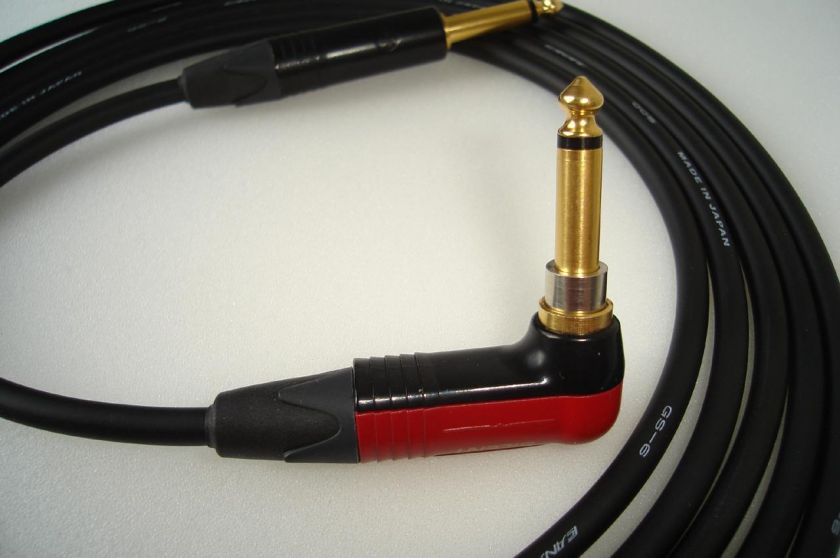 10 Canare GS 6 Guitar Cable w/Neutrik Silent Right Ang  