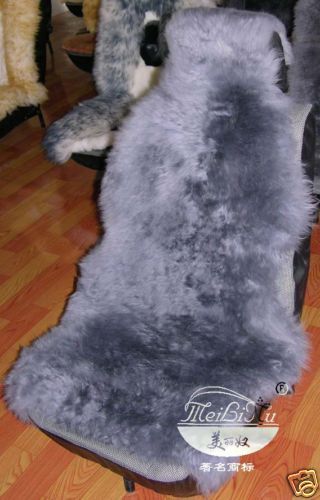 Gray Sheepskin Car Seat Covers Cover(No splicing)Pair  