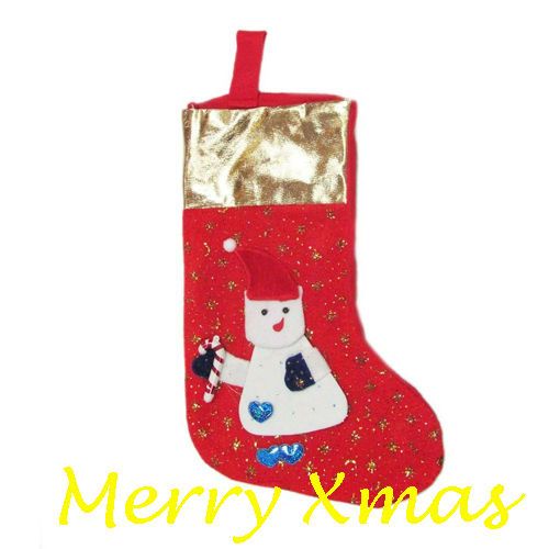 Bearded old stamping Snowman Christmas Stocking Xmas Stocking  