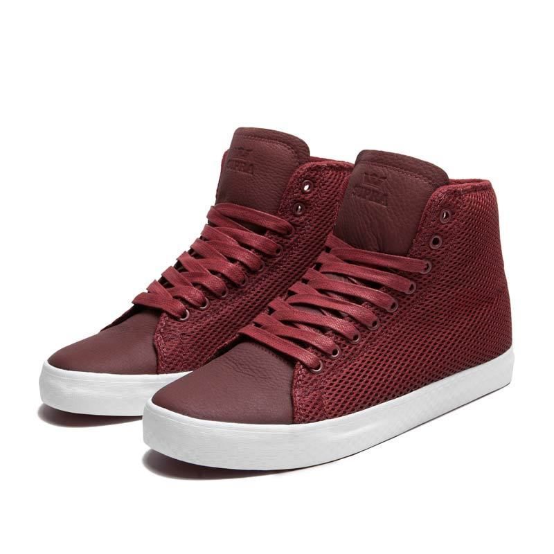 Supra Thunder Burgundy Satin Tuf Skate Shoe 8 8.5 9 9.5 10 10.5 11 11 