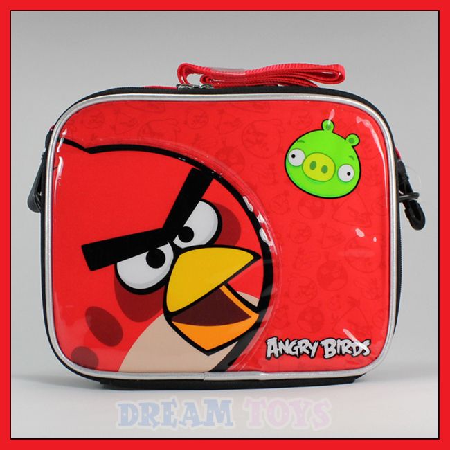 Angry Birds Red Bird and Green Pig Insulated Lunch Bag   Licensed 