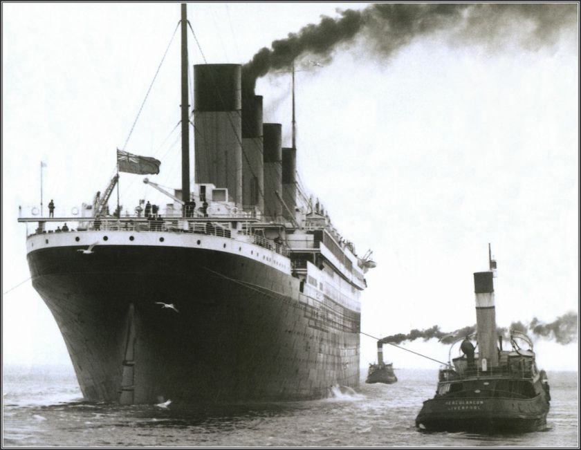 Photo Grand Close Up Titanics Sea Trials Belfast Lough, April 2 