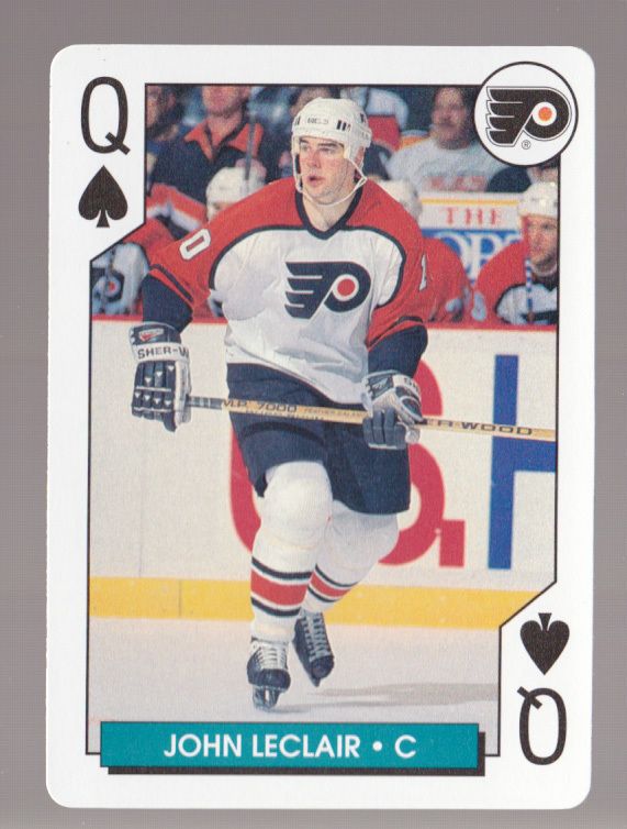 JOHN LeCLAIR 1995 96 NHL HOCKEY ACES PLAYING CARD  