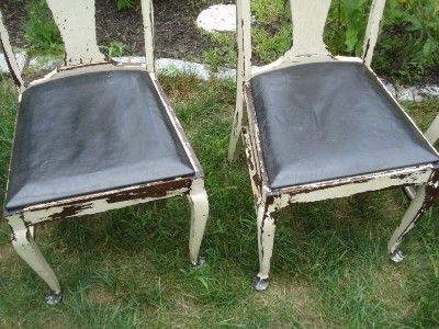 ANTIQUE T BACK VICTORIAN WALNUT QUEEN ANNE STYLE SET OF 6 CHAIRS