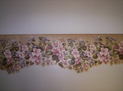 Laser Cut Pink Flowers on Metallic Gold Border by International