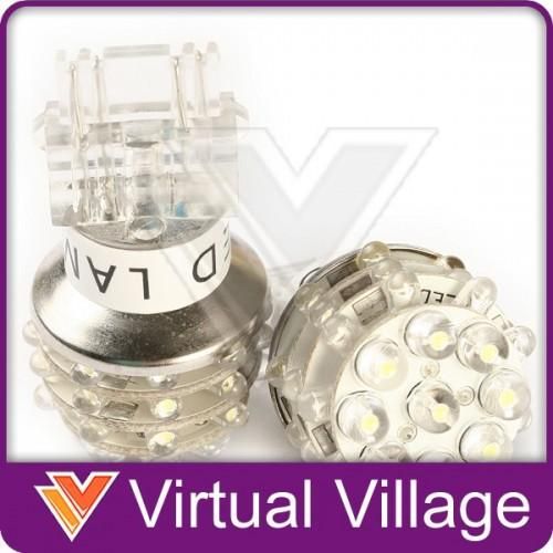 White 36 LED Brake Indicator Light Bulbs 3156/3157  